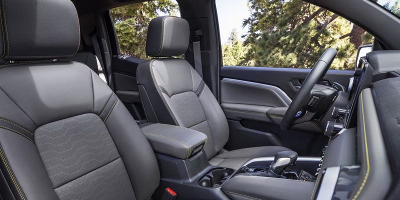 Interior of 2026 Chevy Colorado in a forest near Cut Off, LA